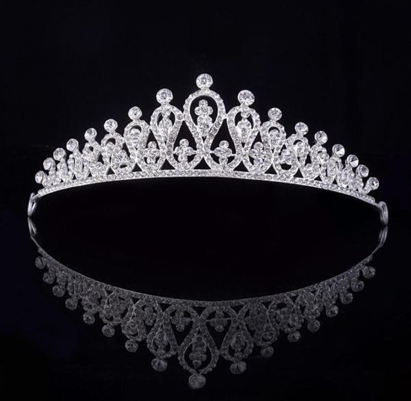 Silver Bridal Tiara Crown Vintage Bride Wedding Tiaras and Crowns For Women Headress Simple Elemy Female Hair Accessories9526531