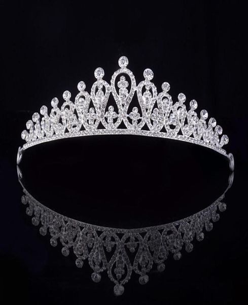 Couronne de diadème de mariée en argent, diadèmes et couronnes de mariage Vintage pour femmes, coiffure Simple et élégante, accessoires de cheveux féminins9448343