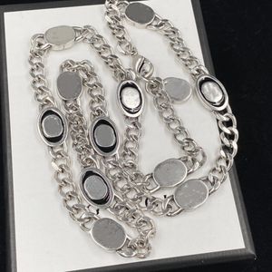 Zilveren ketting choker ketting voor minnaar vrouw man modeontwerper ketting kettingen sieraden aanbod