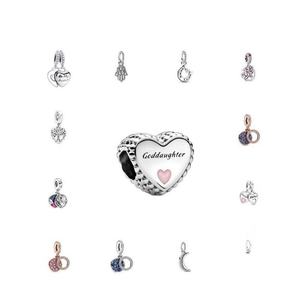 Plata Ckk Fit Pandora Pulseras Madre Hija Corazón Encantos Sier 925 Cuentas originales para la fabricación de joyas Sterling Diy Mujeres Q0225 74 Dh62Z