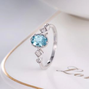 Zilveren Klassieke Designer Ring Vrouwen Hoogwaardige Verstelbare Luxe Diamond Crystal CZ Zirkoon Ringen Huwelijksverjaardag Engagement Sieraden