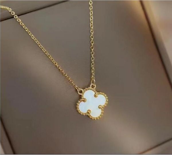 Collar con colgante de corazón de trébol de plata para mujer, elegante joyería de moda con cadena, ideal para cumpleaños, bodas, regalos de Navidad