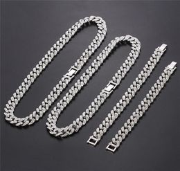 Zilver Kleur Miami Curb Cubaanse Ketting Kettingen Mannen Vrouwen Hip Hop Sieraden Bling Rapper Unisex Grunge Chokers1252847