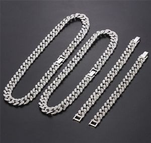 Colliers avec chaîne cubaine pour hommes et femmes, couleur argent, style Hip Hop, Bling rappeur, unisexe, Grunge, ras du cou, 1252847