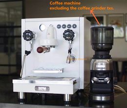 Zilverkleur Mini Draagbare Rvs Koffie Machine SingleGroup Double Boiler Cappuccino Espresso Koffie Auto Koffiezetapparaat