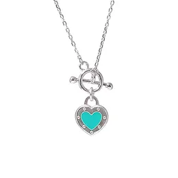 Collier de styliste pour femmes, couleur argent, Logo Original, pendentifs classiques en forme de cœur, collier de luxe, sans boîte, S925