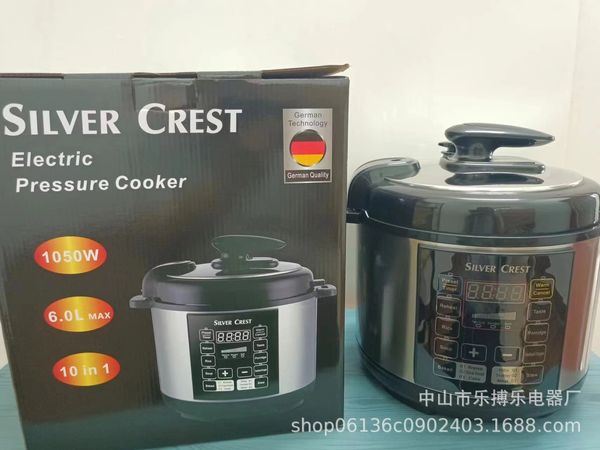 Silver Crest 6L Anglais Cuiseur à riz électrique à cuisson sous pression exportation transfrontalière commerce extérieur exclusivement pour les fabricants de source en gros