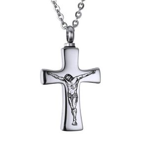 Zilveren Cross Cremation Keepsake Urn Hanger Ketting Voor Ash-Funeral Ash Urn Jewelry Memory Medaillon met vulkit