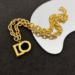 Chaîne de clavicule en argent avec lettre D, collier tendance, Bracelet hip-hop, boucle d'oreille, Rock Punk, bijoux cadeau DSN7 -fewf