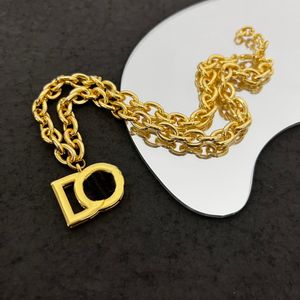 Zilveren D-letter stiksels sleutelbeen ketting ketting trendy ketting hiphop armband oorbel rock punk sieraden cadeau DSN7-fewf