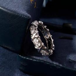 zilveren designer ring verlovingsringen voor vrouwen luxe sieraden voor vrouwen roségouden kruis diamanten ring mode-sieraden maat 5-9 top moissanite ring
