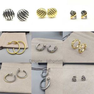 Silver Designer Femmes Boucles d'oreilles en or Boucle d'oreille à la mode Stud S925 pour boucles d'oreilles rondes en argent populaire 2023 Rétro Twist Perle Diamant Marque de luxe