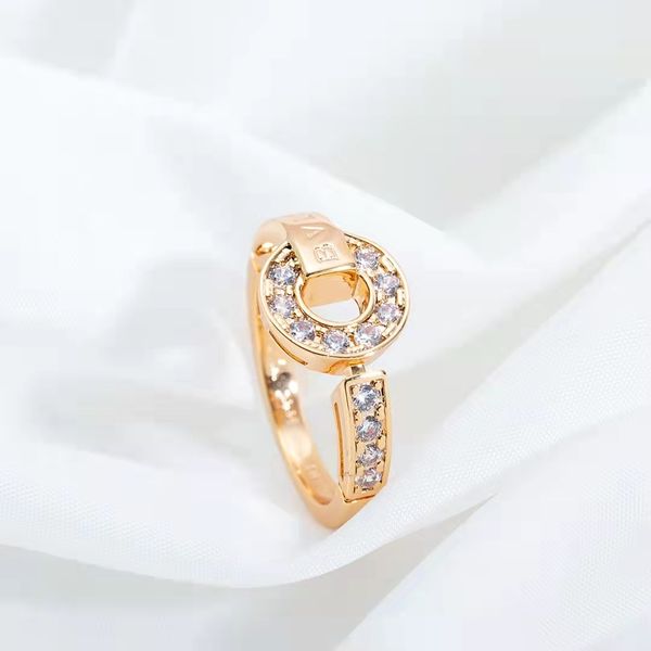 Anillos de diseñadores de plata, anillo de amor de lujo para mujer, regalo con logotipo original