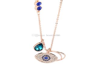 Silver Eye of the Devil Amulet hanger ketting kalkoenblauwe ogen choker statement ketting dames meisje aanwezig met cadeaubon3678252