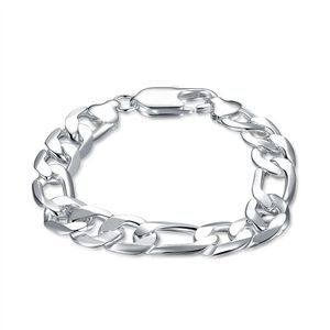 Zilveren mode 925 armband voor man vrouw klassieke 12mm geometrie ketting bruiloft partij geschenken straatjuwelen