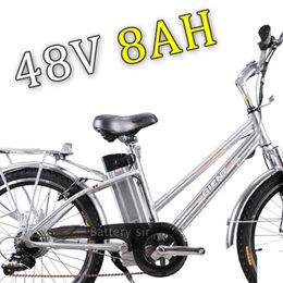 Batterie de vélo électrique poisson argenté 48v 8Ah batterie lithium-ion e-bike avec chargeur 3A 250W BMS