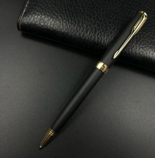 Livraison gratuite argent or noir stylo à bille stylo à bille en métal fournitures de bureau scolaire ensemble papeterie recharge 0.7mm stylo à bille