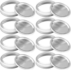 Silver Gold DHL 70MM / 86MM Bandes de couvercles de mise en conserve à bouche régulière de type fendu étanche pour couvercles de couvercles de mise en conserve Mason Jar avec bagues d'étanchéité en stock