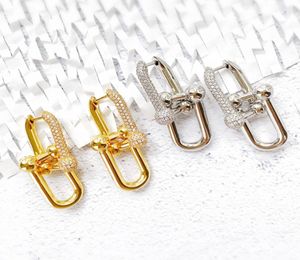 Boucles d'oreilles en or argenté enveloppe de lustre lien de chaîne de diamants réel bijoux de qualité supérieure pour hommes couple couple mode mariage partie8344373