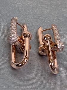 Pendientes de oro de plata cuelgan la lámpara del eslabón de la cadena del diseñador del diamante joyería fina de calidad superior mujeres para hombre pareja moda fiesta de boda novia personalizada al por mayor 22