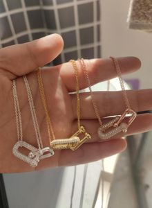 Silver Gold Initial Diamond Pendant Collier Set Designer For Women Men Colliers Couple Fashion Top Quality Wedding Party Thanksg6075002