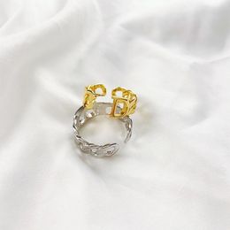 Anillo de amor con lazo de oro plateado para hombres, mujeres, anillos de pareja de diseñador como regalo especial para amantes