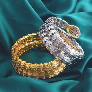 zilveren gouden luxe slang dames open armbanden armbanden ontwerper heren sieraden hoogwaardige unisex mode diamanten feest kerst bruiloft geschenken verjaardag meisje