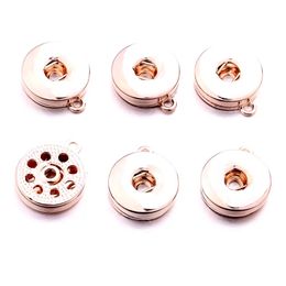 Zilver Goud Metaal 18MM Gember Drukknoop Basis Hanger Charms voor DIY Snaps Knoppen Ketting Oorbellen Ketting Sieraden Accessoires