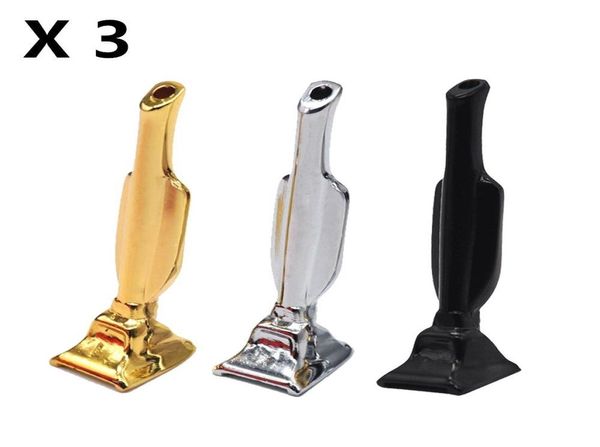 Pipes de metal de oro plateado Trofeo Forma de fumar Pipas de fumar Sniffer Tubo de snuff Snuff para accesorios para fumar tabaco4960194