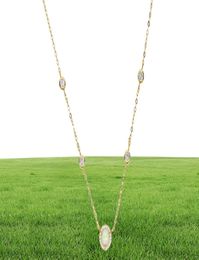 Silver Gold Rose Gold 3 Color Cz Estación Collar Opal Fine 925 Joya de plata esterlina Redonda de encanto geométrico Collar Collar FA1704201