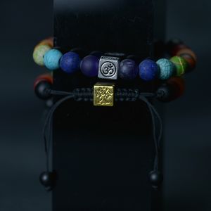 Zilveren gouden levensboom natuursteen 7 yoga chakra streng armband armband bangle manchetten boeddha mode sieraden voor vrouwelijke mannen cadeau