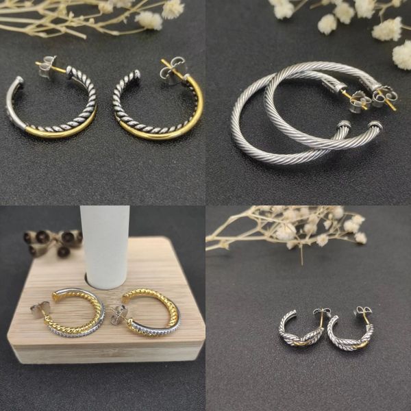 Boucles d'oreilles de cerceau argenté