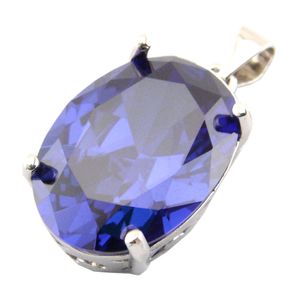 Pendentif bijoux en argent, Tanzanite bleue, collier classique pour femmes