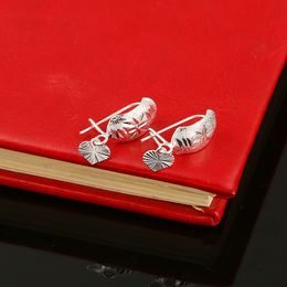 Bijoux en argent plaqué or filigrane coupe diamant boucle d'oreille éthiopienne avec breloque coeur Dangle247K