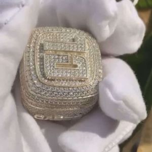 Bijoux en argent Gra Pass Diamond Tester Rings Fashion D VVS MISSANITE HANG HANE HIP HOP