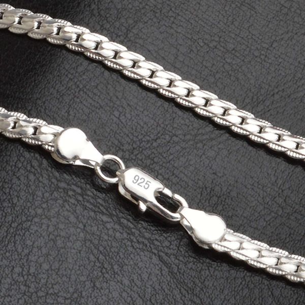 Chaîne de collier en argent pour femme et homme, tendance, ne se décolore pas, ne rouille pas, bijoux