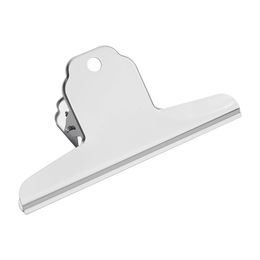 Plata grande acero inoxidable blinder clip de clip de oficina escolar herramienta de agarre clips bulldog letra metal papel clip al por mayor LX4071