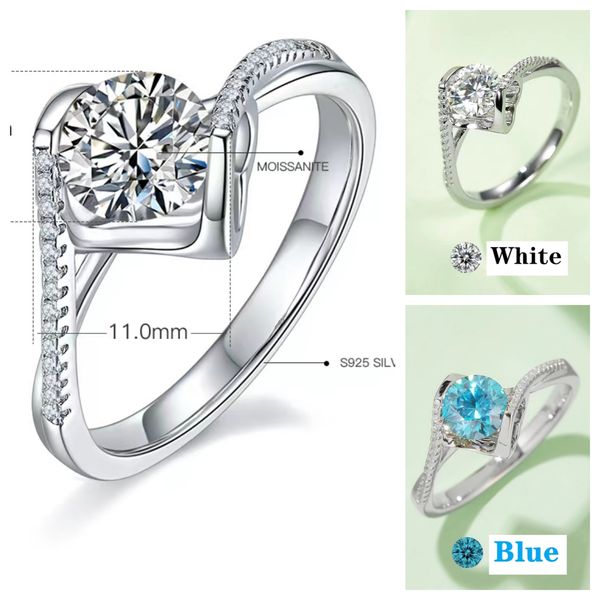 Bague d'amour en argent, bijoux pour amoureux, bagues de couple, cadeau, bras torsadé, petit baiser d'ange incrusté, bande de lettre plaquée de qualité supérieure, bague en diamant, bague d'amour, bagues de créateur M05B