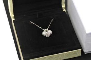 Silver Luxury Laser Clover Designer Pendant Colliers pour femmes Brand Flower Christmas Limited Link Link Link Short Choker Elegant Collier Bijoux