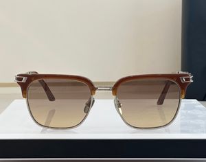 Zilveren metaalbruine gearceerde vierkante zonnebrillen voor heren Dean bril Zonnetinten ontwerpers zonnebril occhiali da sole UV400 bescherming brillen