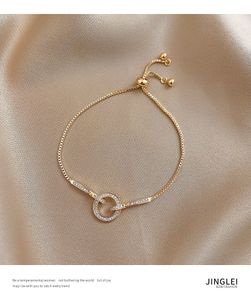 Pulsera de cadena de serpiente de círculo de circonita cúbica con microincrustaciones de plata para mujer Regalos de joyería de fiesta geométrica