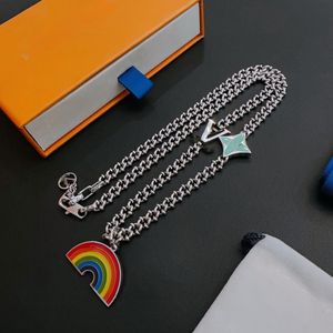 zilveren ketting vergulde hanger ketting ontwerp voor vrouwen liefde sieraden roestvrij stalen ketting hanger ketting ontwerper bruiloft feest reizen zwemmen niet vervagen sieraden