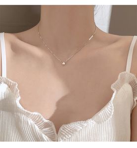 Zilveren ketting enkele zirkoon hanger kettingen voor vrouwen zomer mode-sieraden choker