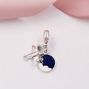 Kit de fabricación de joyas de plata de Nueva Zelanda pandora Avión de hélice DIY pulsera de hilo con dijes regalos para novias mujeres hombres cadena con cuentas collares en capas colgante 798027CZ