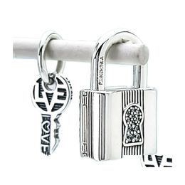 Candado De Plata Y Llave Cuelga El Encanto Sier Pandora Charms Para Pulseras Kits De Fabricación De Joyas Diy Cuentas Sueltas Al Por Mayor 790088C01 Drop De Dh9N3