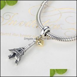 Argent Paris Tour Eiffel Charm Pendentif Or Coeur Perles Fit Pandora Bracelets Colliers 858 Q2 Drop Livraison 2021 Bijoux Yydhhome Dh4Xr