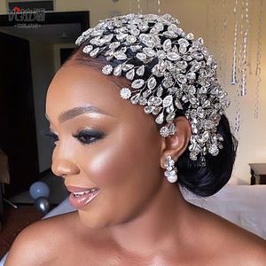 Argent fête exagération mariage diadème diamant baroque chapellerie de mariée couronne strass avec bijoux accessoires de cheveux couronnes de mariée coiffes HP388