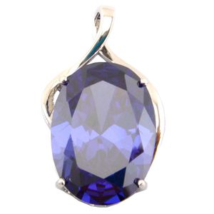 Pendentif en argent tanzanite, collier classique pour femmes, pierre de tanzanite naturelle, bijoux pour femmes