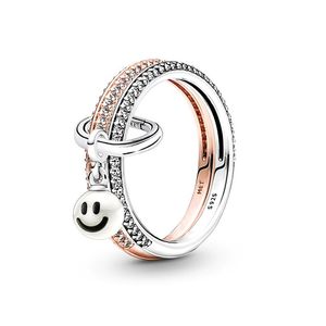 Pendentif en argent anneaux de mariage pour les femmes mode bijoux de fiançailles fête bricolage Fit Pandora anneau