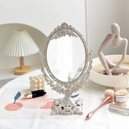 Plástico plástico espejo decorativo vintage pequeño espejo de la habitación del dormitorio redondo del espejo del espejo de vidrio de pie